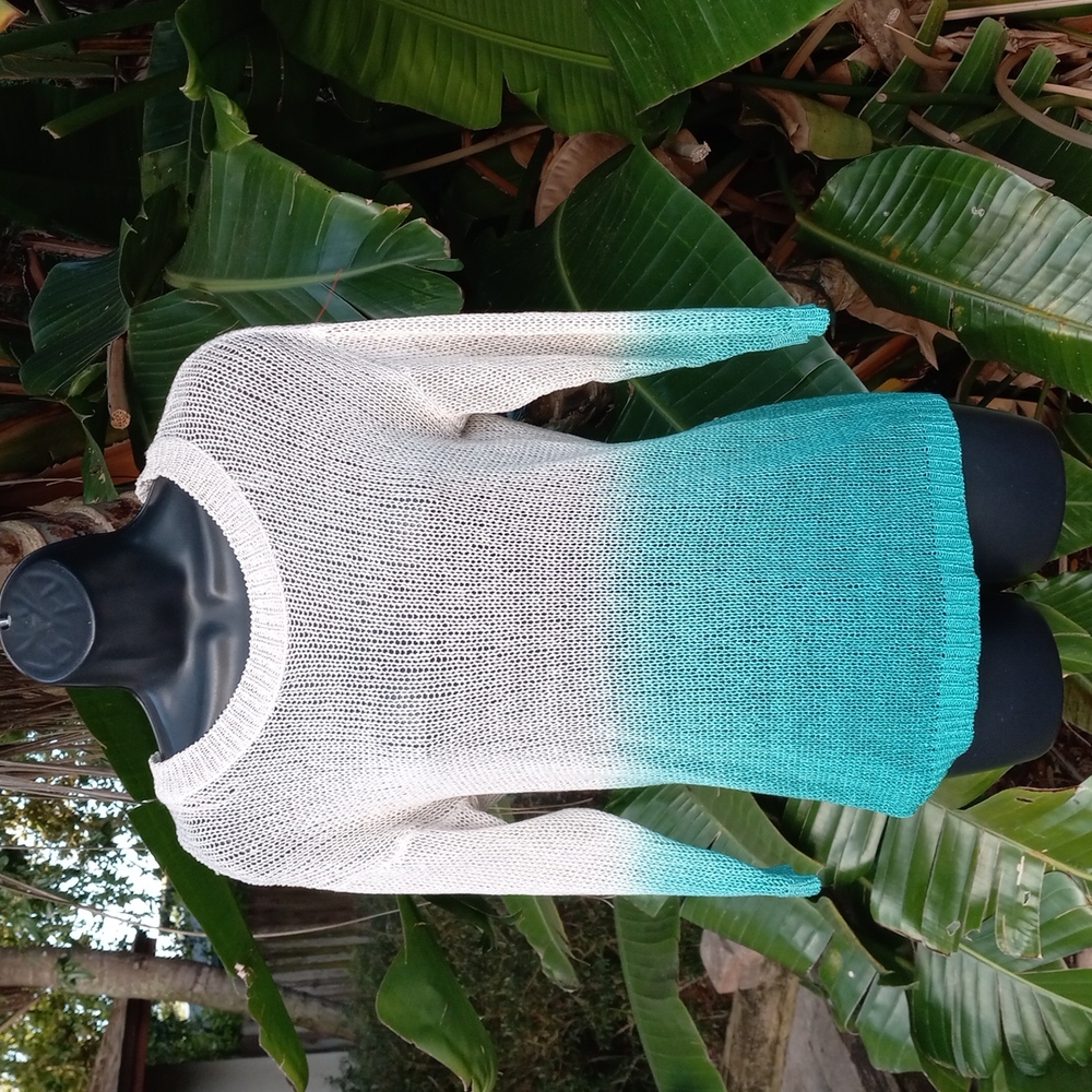 Crochet or open knit ombre top